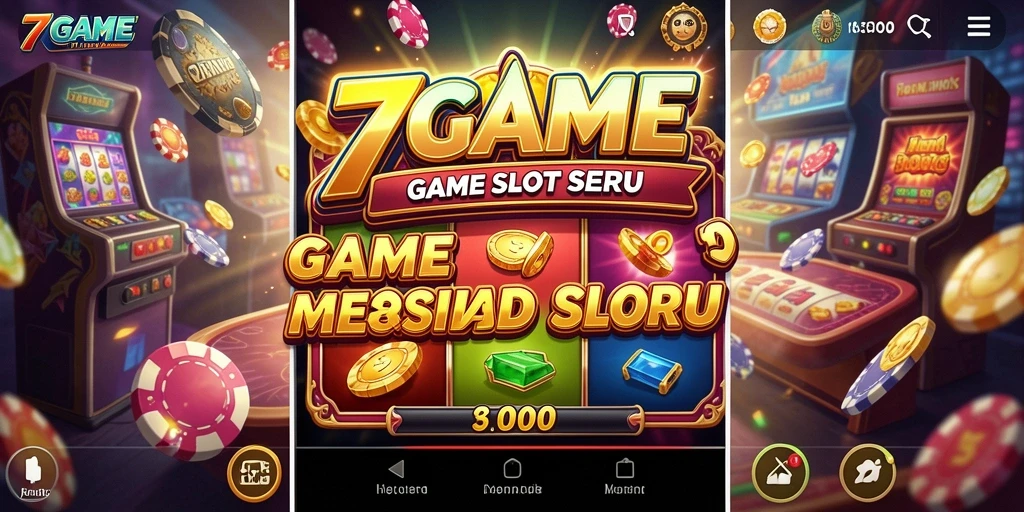 Screenshot gameplay utama 7GAME menampilkan fitur Slot yang menarik.