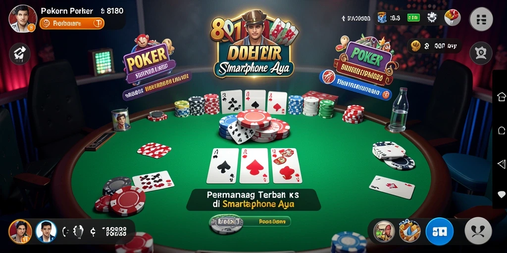 Screenshot gameplay Poker dari aplikasi 8180 yang menampilkan aksi seru.