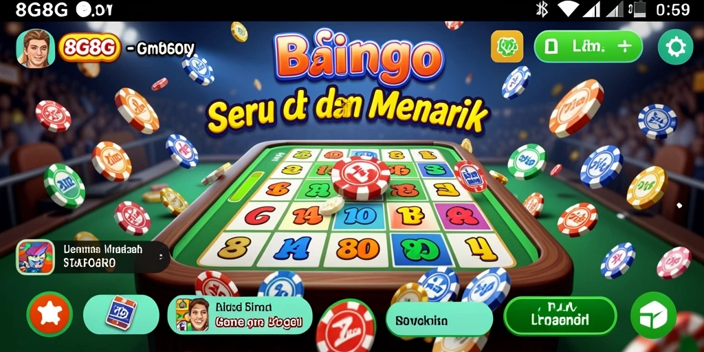 Tampilan gameplay seru dengan antarmuka Bingo yang menarik.
