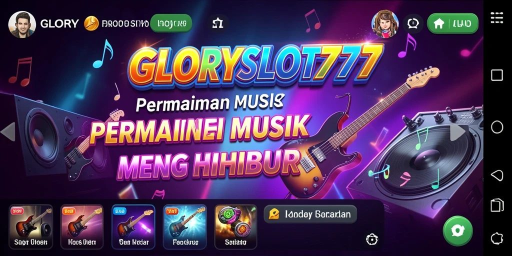 Tampilan gameplay GLORYSLOT777 yang seru dan penuh warna.
