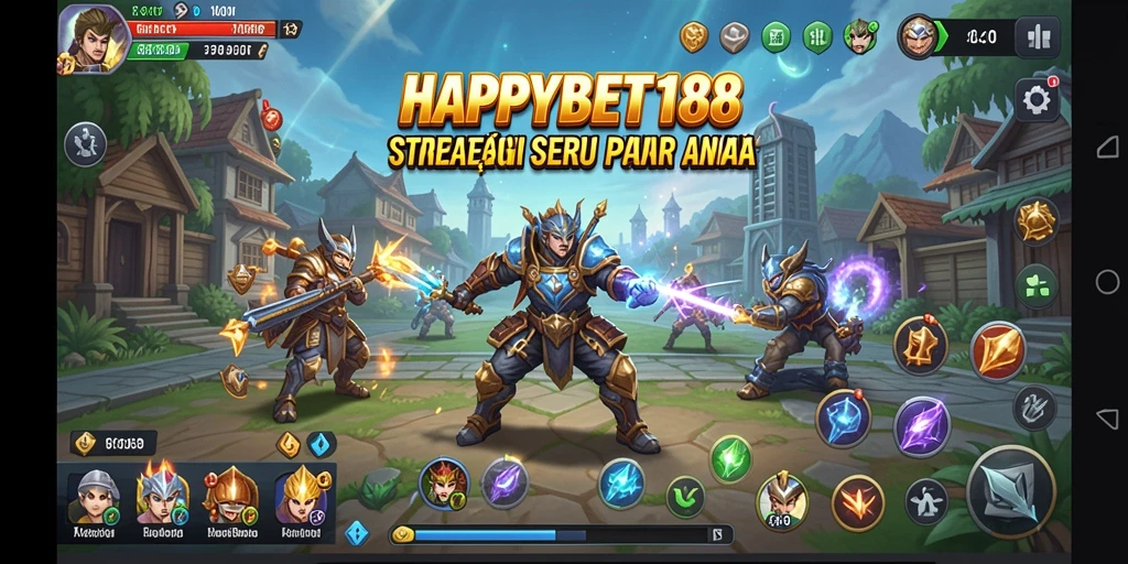 Screenshot gameplay HAPPYBET188 menampilkan aksi strategi yang mendebarkan.