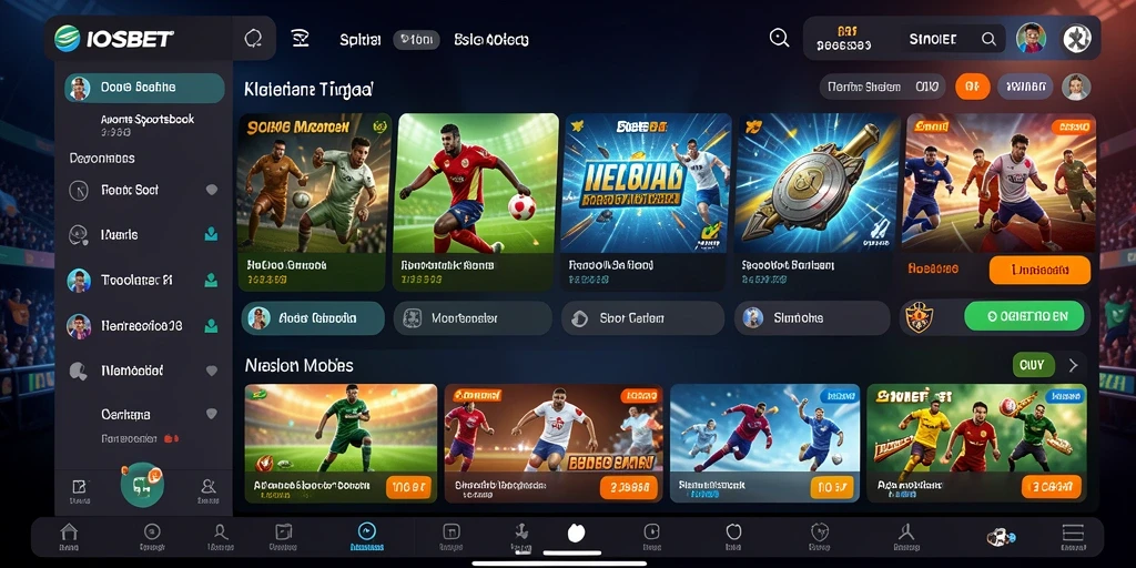 Tampilan gameplay taruhan olahraga di aplikasi IOSBET yang menawan.