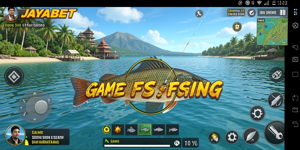 Tampilan gameplay seru JAYABET dengan aksi memancing yang mendebarkan.