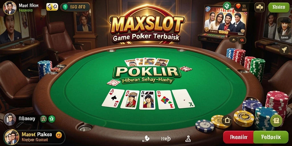 Tampilan gameplay poker yang seru dan menantang di MAXSLOT.