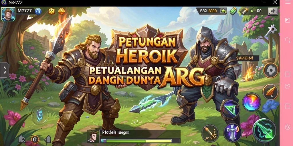 Tampilan gameplay MT777 dengan aksi pertempuran seru dan petualangan penuh tantangan.