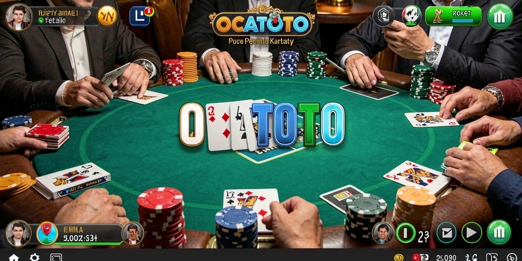Screenshot gameplay OCATOTO yang menampilkan aksi Poker seru.