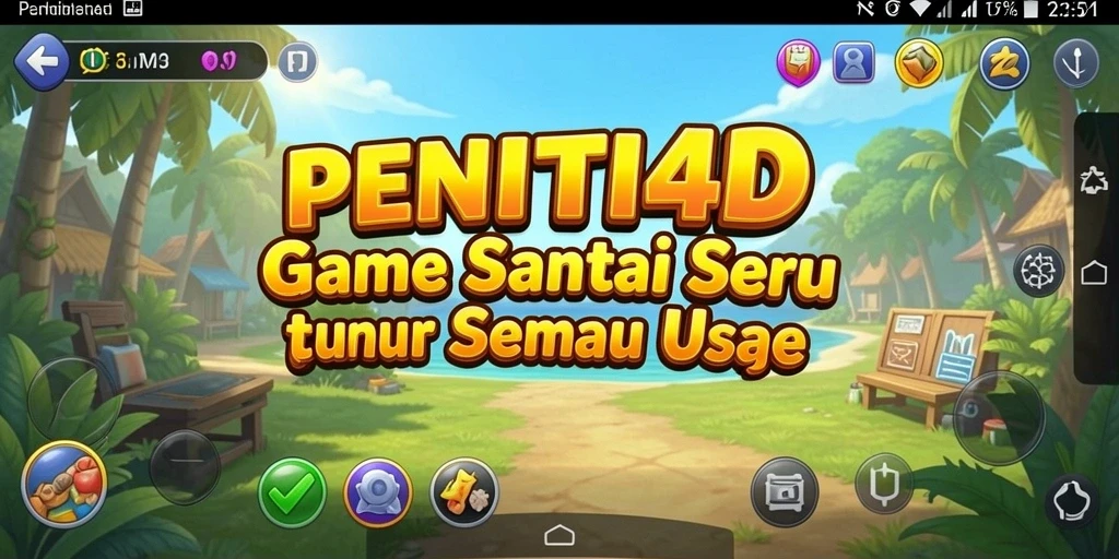 Tampilan gameplay utama PENITI4D yang seru dan penuh warna.