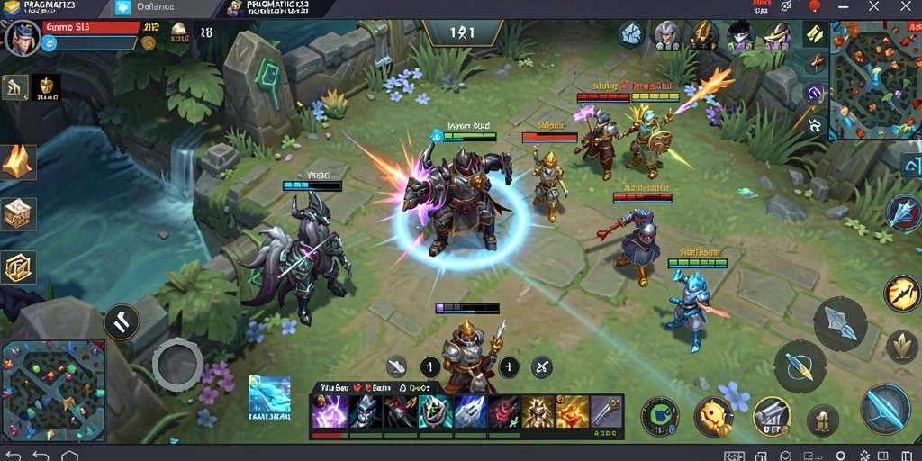 Screenshot gameplay menunjukkan aksi strategi dinamis dalam PRAGMATIC123.