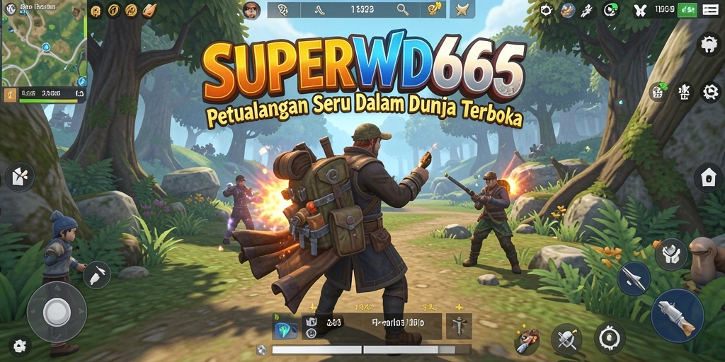 Tampilan menakjubkan dari gameplay <strong>SUPERWD666</strong> di dunia terbuka.