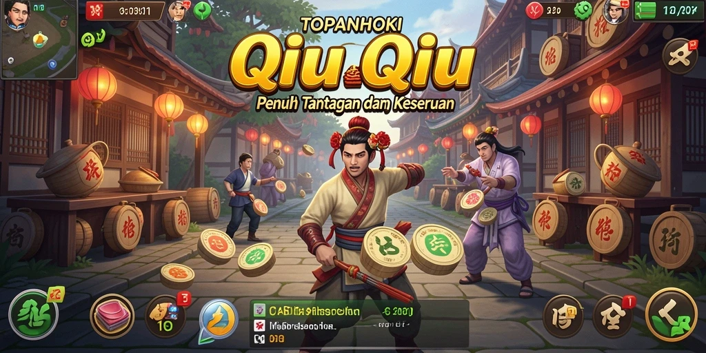 Tampilan gameplay seru dalam permainan QiuQiu TOPANHOKI.