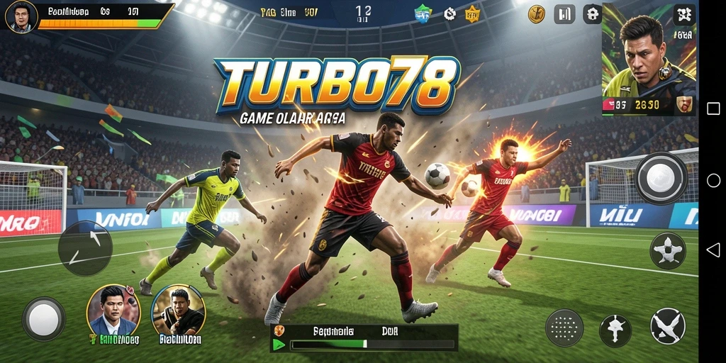 Tampilan gameplay aktif dan mendebarkan dari TURBO78 yang menampilkan olahraga.
