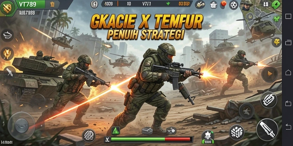 Tampilan gameplay utama VT789 yang menakjubkan dan penuh aksi.