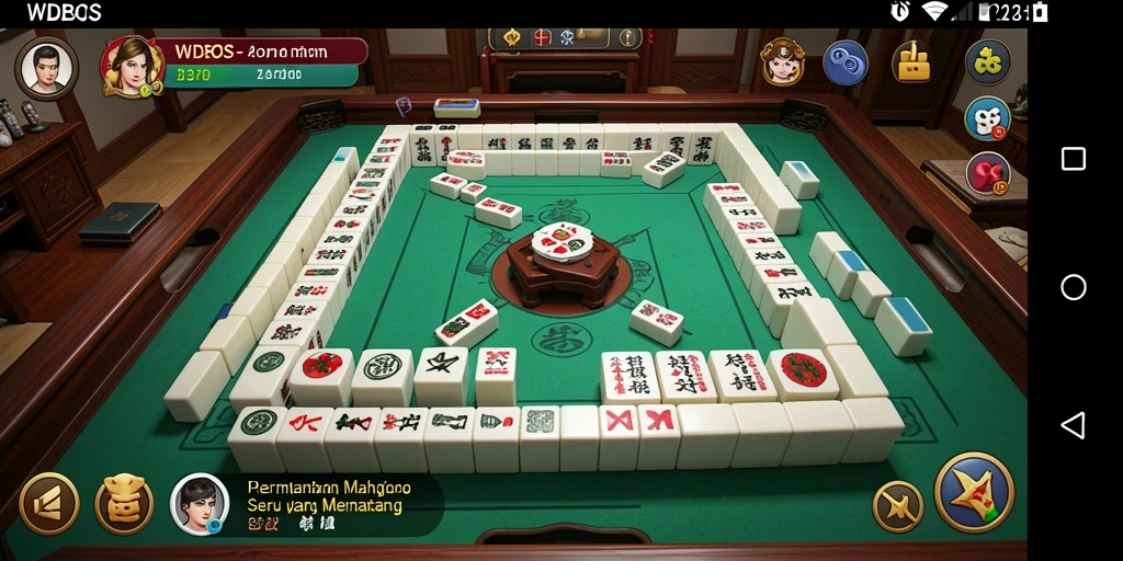 Screenshot utama WDBOS menampilkan gameplay Mahjong yang seru dan menarik.