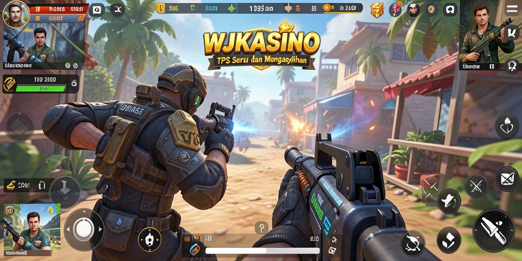 Screenshot utama WJKASINO menampilkan gameplay TPS yang mendebarkan.