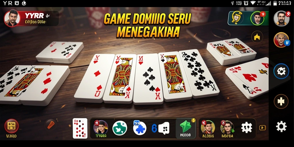 Tampilan gameplay seru dari game Domino YYRR.
